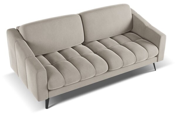 Beżowa aksamitna sofa 202 cm Nalu – Makamii