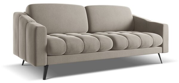 Beżowa aksamitna sofa 202 cm Nalu – Makamii