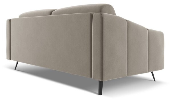 Beżowa aksamitna sofa 202 cm Nalu – Makamii