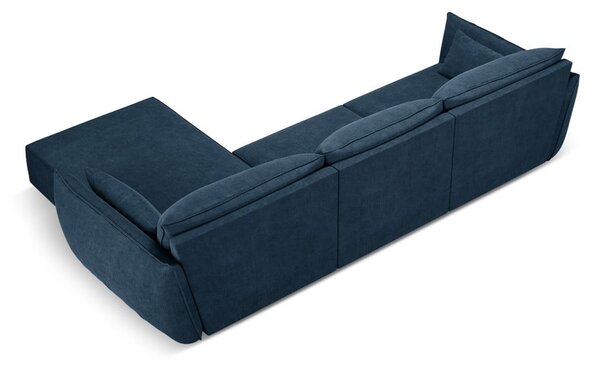 Ciemnoniebieski narożnik (prawostronny) Vanda – Mazzini Sofas