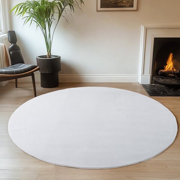Biały okrągły dywan ø 160 cm Joy 1400 – Ayyildiz Carpets
