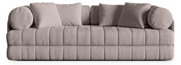 Szarobeżowa rozkładana sofa z materiału bouclé 206 cm Kemi – Cosmopolitan Design