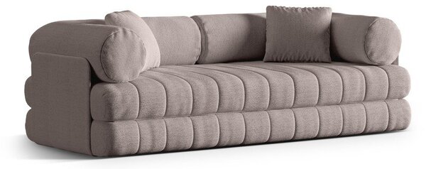 Szarobeżowa rozkładana sofa z materiału bouclé 206 cm Kemi – Cosmopolitan Design