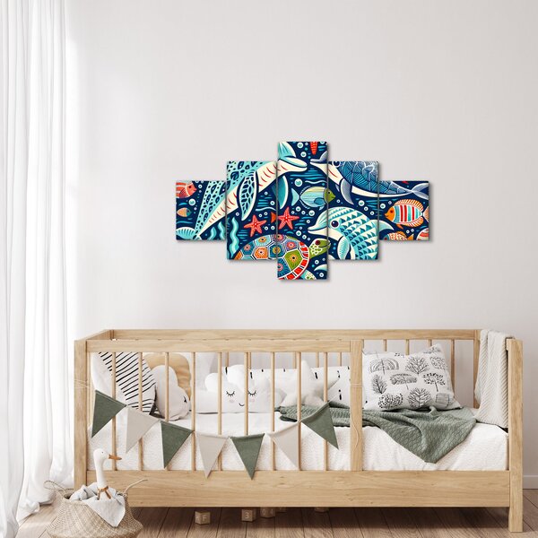 Obraz – Rysowane zwierzęta wodne (125x70 cm)