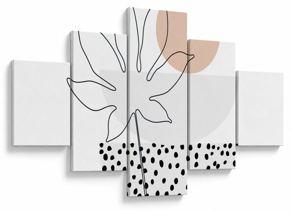 Obraz - Line art flowers N⁰3 (125x70 cm)