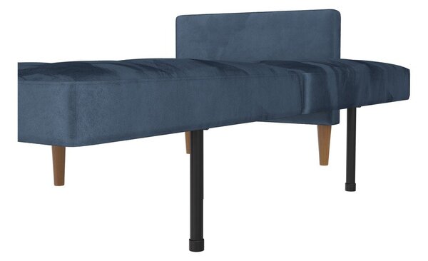 Niebieska aksamitna rozkładana sofa 207 cm Lilly – Støraa