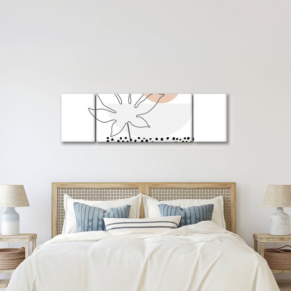 Obraz - Line art flowers N⁰3 (170x50 cm)