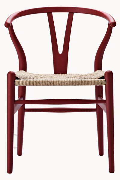 Krzesło z drewna z plecionym siedziskiem CH24 Wishbone Chair