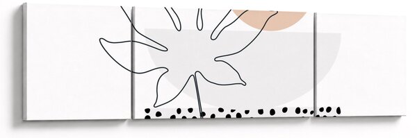 Obraz - Line art flowers N⁰3 (170x50 cm)