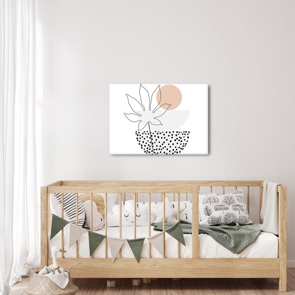 Obraz - Line art flowers N⁰3 (70x50 cm)