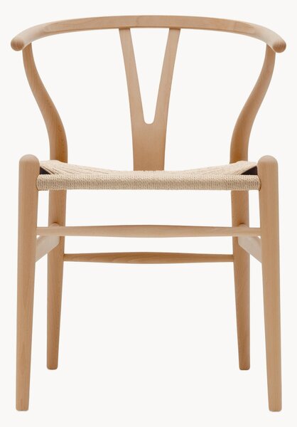 Krzesło z drewna z plecionym siedziskiem CH24 Wishbone Chair