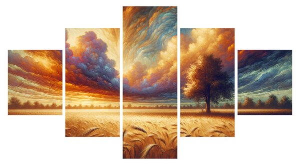 Obraz – Drzewo na polu (125x70 cm)