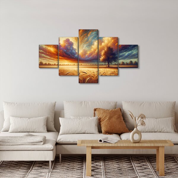 Obraz – Drzewo na polu (125x70 cm)