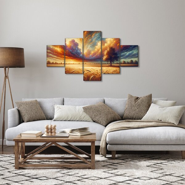 Obraz – Drzewo na polu (125x70 cm)