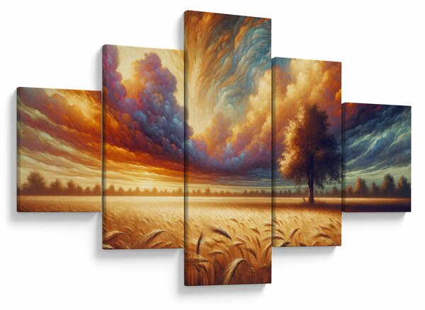 Obraz – Drzewo na polu (125x70 cm)