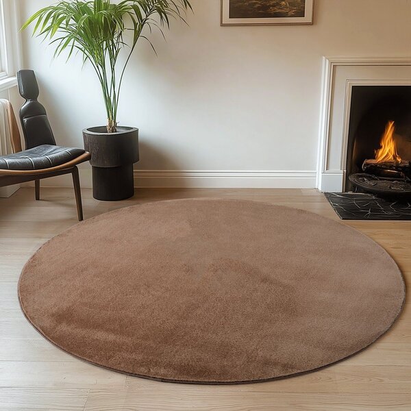 Brązowy okrągły dywan ø 120 cm Joy 1400 – Ayyildiz Carpets