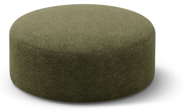 Zielony puf z materiału bouclé Dia – Micadoni