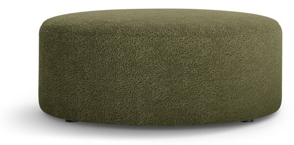 Zielony puf z materiału bouclé Dia – Micadoni