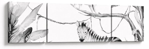 Obraz - Akwarelowa dżungla (170x50 cm)