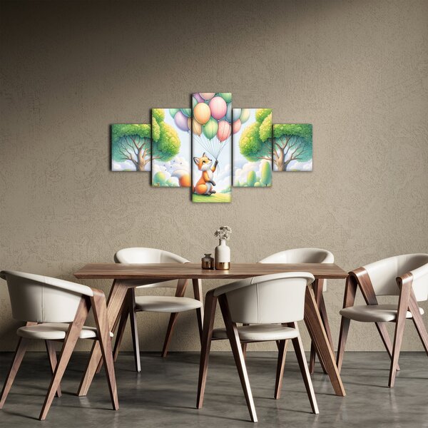 Obraz – Szczęśliwy lis (125x70 cm)