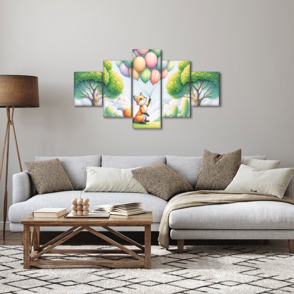 Obraz – Szczęśliwy lis (125x70 cm)
