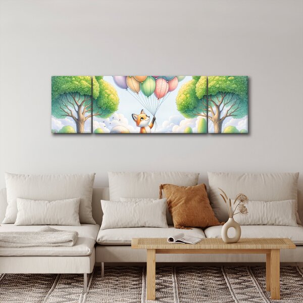 Obraz – Szczęśliwy lis (170x50 cm)