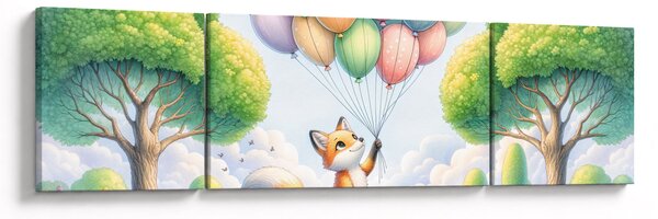 Obraz – Szczęśliwy lis (170x50 cm)