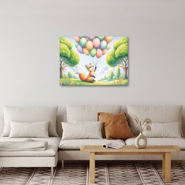 Obraz – Szczęśliwy lis (70x50 cm)