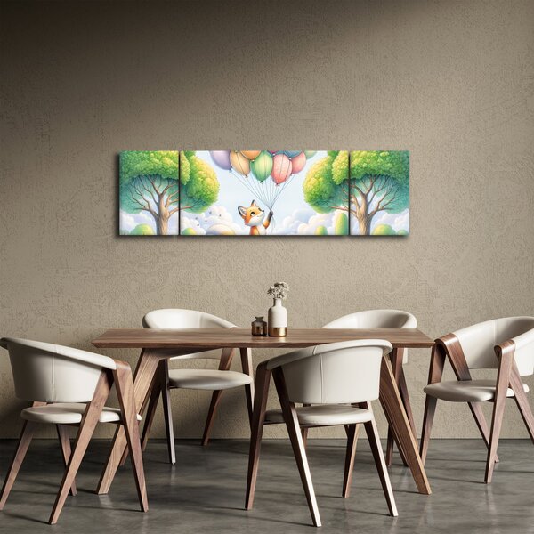 Obraz – Szczęśliwy lis (170x50 cm)