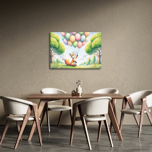 Obraz – Szczęśliwy lis (70x50 cm)