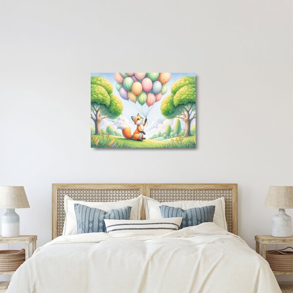 Obraz na szkle – Szczęśliwy lis (70x50 cm)
