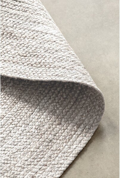 Biały okrągły dywan z juty dwustronny/tkany ręcznie ø 140 cm Braided – Hanse Home