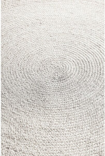 Biały okrągły dywan z juty dwustronny/tkany ręcznie ø 140 cm Braided – Hanse Home