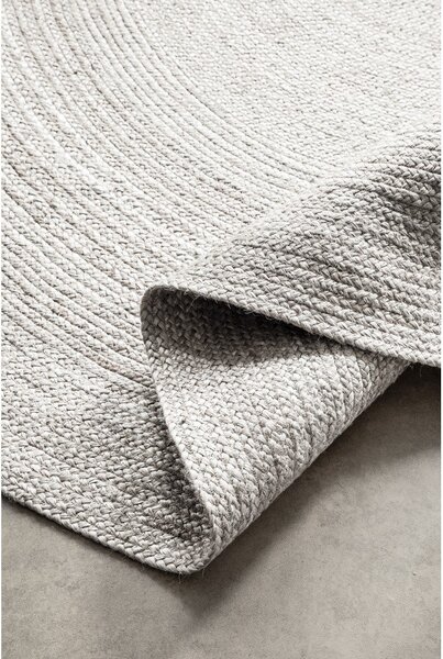 Biały okrągły dywan z juty dwustronny/tkany ręcznie ø 140 cm Braided – Hanse Home