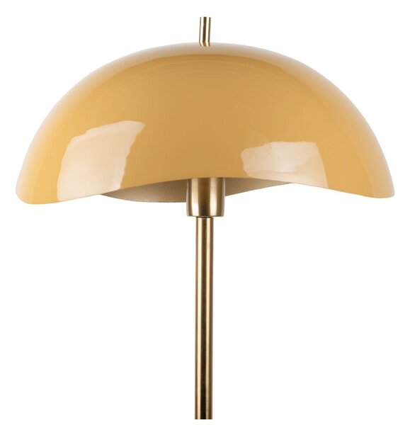Lampa stojąca w musztardowo-złotym kolorze z metalowym kloszem (wysokość 154 cm) Waved – Leitmotiv