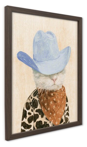 Obraz drukowany z ramą w zestawie 30x40 cm Howdy Cat – Styler