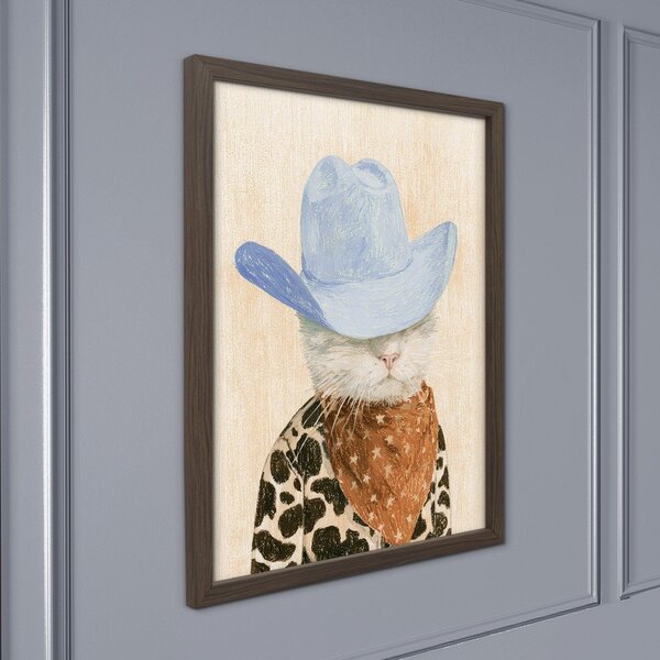 Obraz drukowany z ramą w zestawie 30x40 cm Howdy Cat – Styler