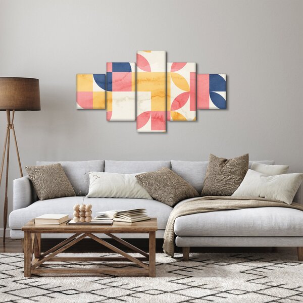 Obraz - Abstrakcja z wzorami retro (125x70 cm)