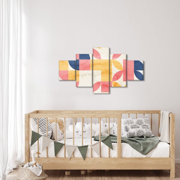 Obraz - Abstrakcja z wzorami retro (125x70 cm)