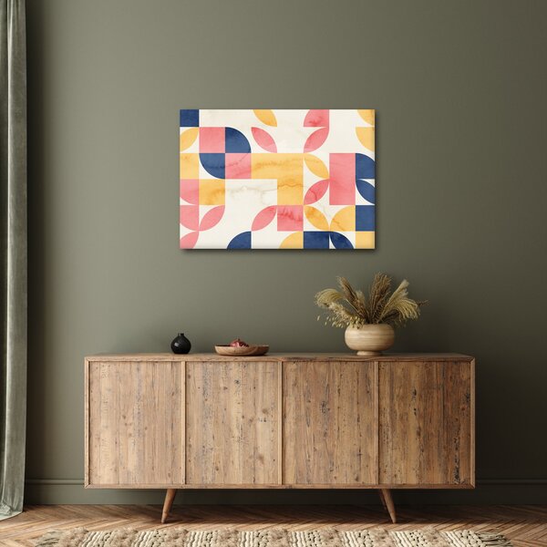 Obraz - Abstrakcja z wzorami retro (70x50 cm)