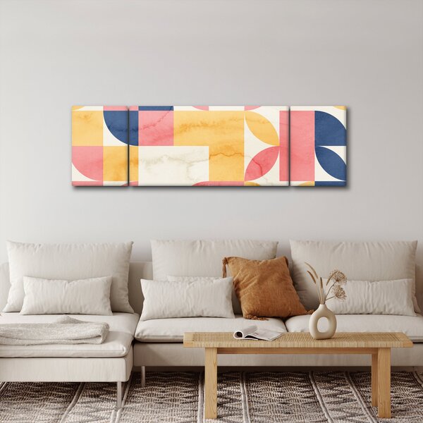 Obraz - Abstrakcja z wzorami retro (170x50 cm)