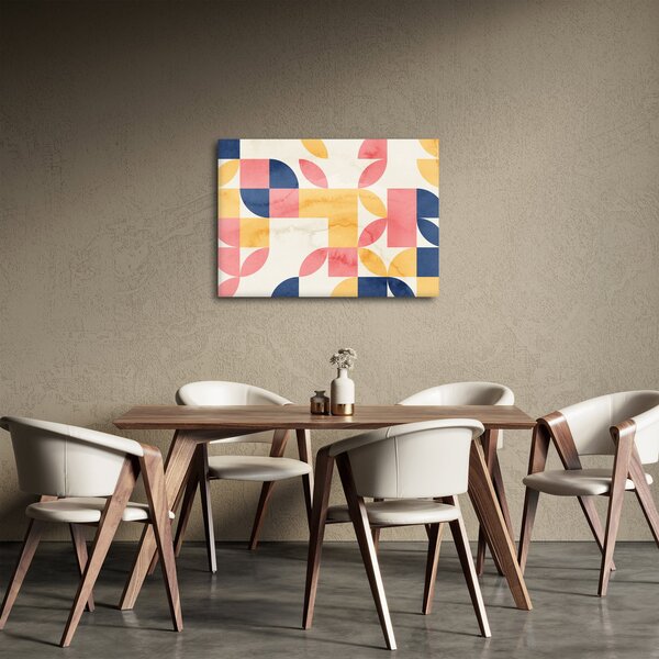 Obraz - Abstrakcja z wzorami retro (70x50 cm)
