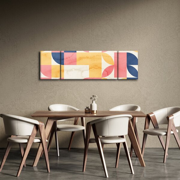 Obraz - Abstrakcja z wzorami retro (170x50 cm)