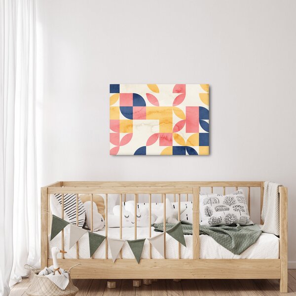 Obraz - Abstrakcja z wzorami retro (70x50 cm)