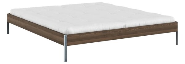 Brązowe łóżko dwuosobowe z litego drewna sosnowego ze stelażem 180x200 cm Core – Karup Design