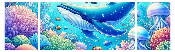 Obraz – Podwodny świat (170x50 cm)