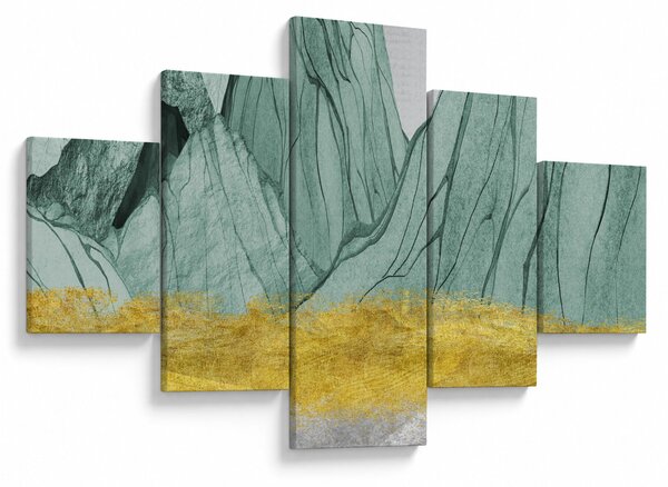 Obraz - Emerald Mountains N⁰1 (125x70 cm)