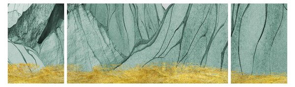Obraz - Emerald Mountains N⁰1 (170x50 cm)