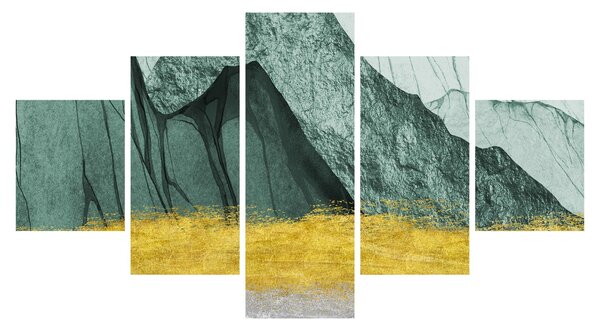 Obraz - Emerald Mountains N⁰2 (125x70 cm)