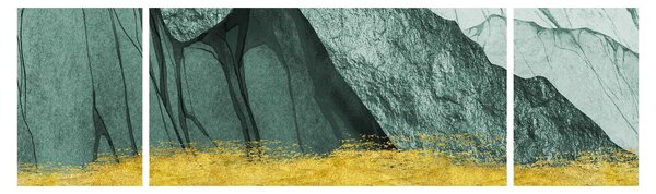 Obraz - Emerald Mountains N⁰2 (170x50 cm)
